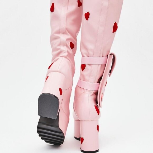 PRETTY IN PINK Knee High Boots ( BRAND NEW !!! ) - Picture 2 of 6